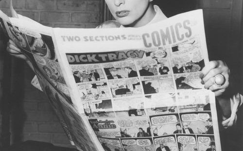 Joan Crawford reads comics