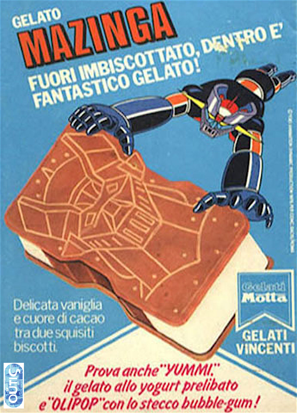 Mazinga Z gelato Vintage Ad 1980
