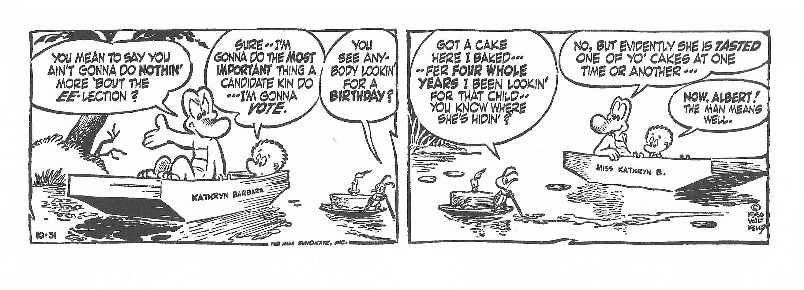 Walt Kelly, the saddest Pogo comic strips