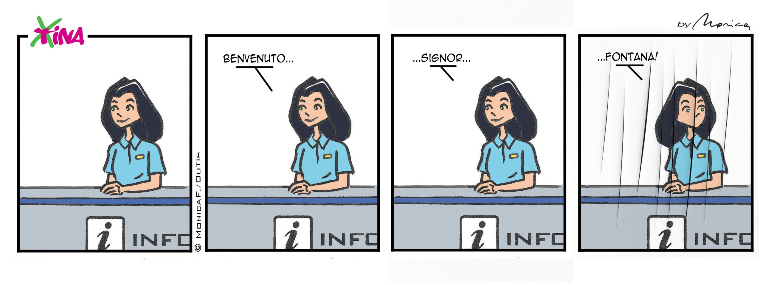 Xtina comic strip: Welcome