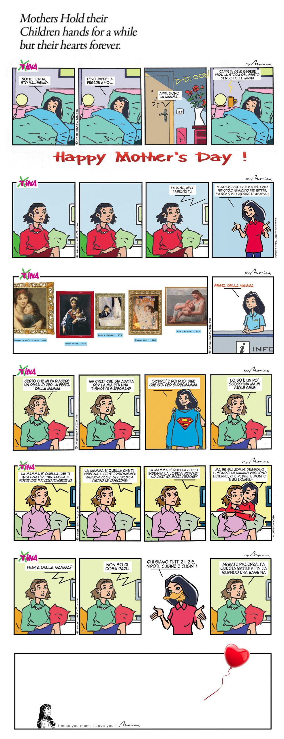 Xtina Mother’s Day 7 years of strips